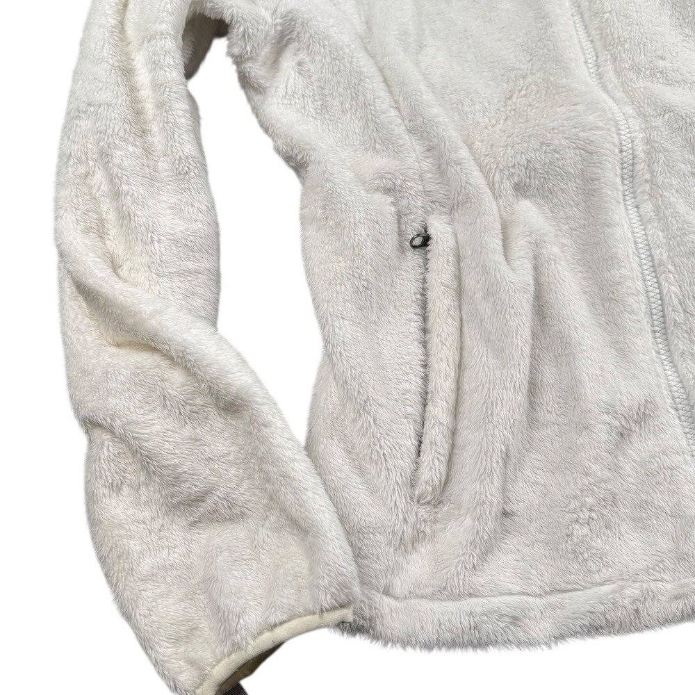 The North Face Fuzzy Fleece Jacket White Full Zip Women's L Regular 199 - Picture 2 of 8